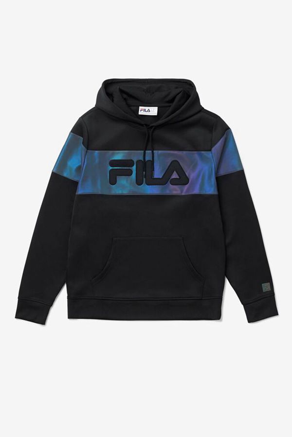 Fila Lando Pullover Men's Hoodies - Black,NZ 482-28753